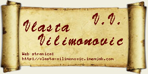 Vlasta Vilimonović vizit kartica